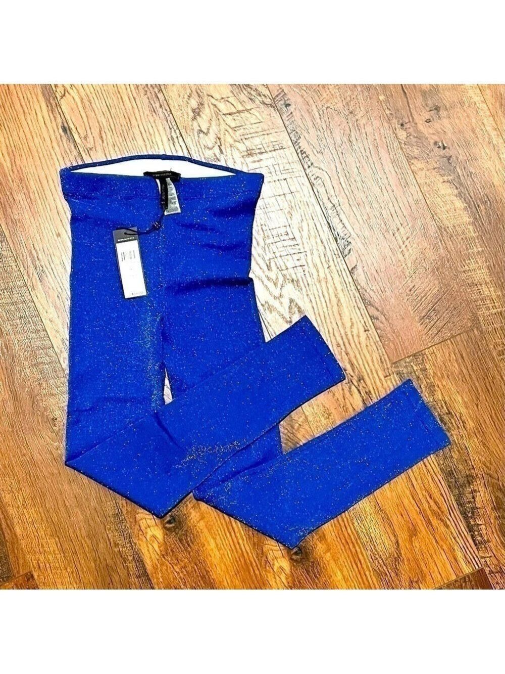 Bcbg MAXAZRIA metallic blue sapphire leggings. M/L. NWT